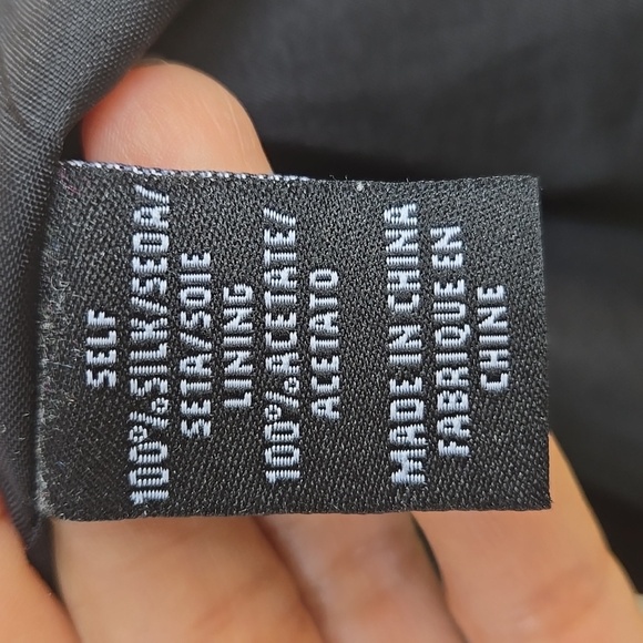 Tibi Black and White Halter Mini Silk Blue Abstract Floral Size 4 - Picture 4 of 4